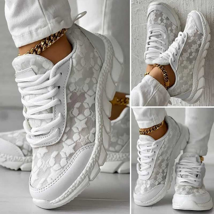 LS | Women Chic Lace Motion Orthopedic Sneakers Lion Style