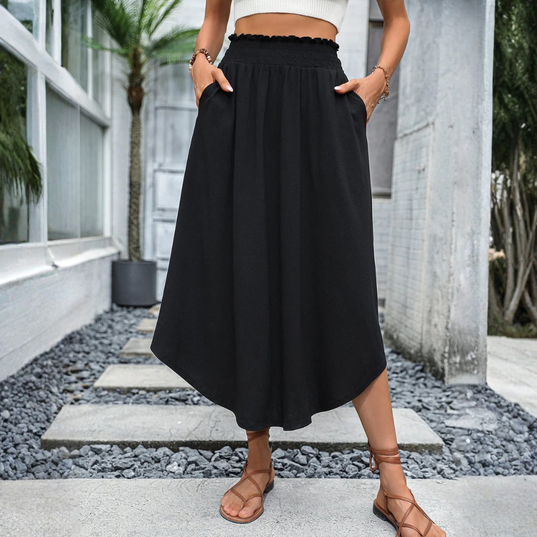 LS | Women Chic Midi Skirt Lion Style