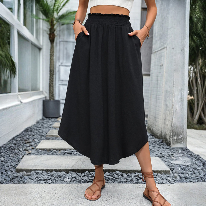 LS | Women Chic Midi Skirt Lion Style