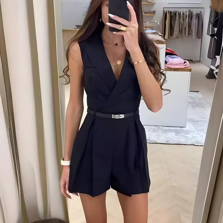 LS | Women Chic Office Romper Lion Style