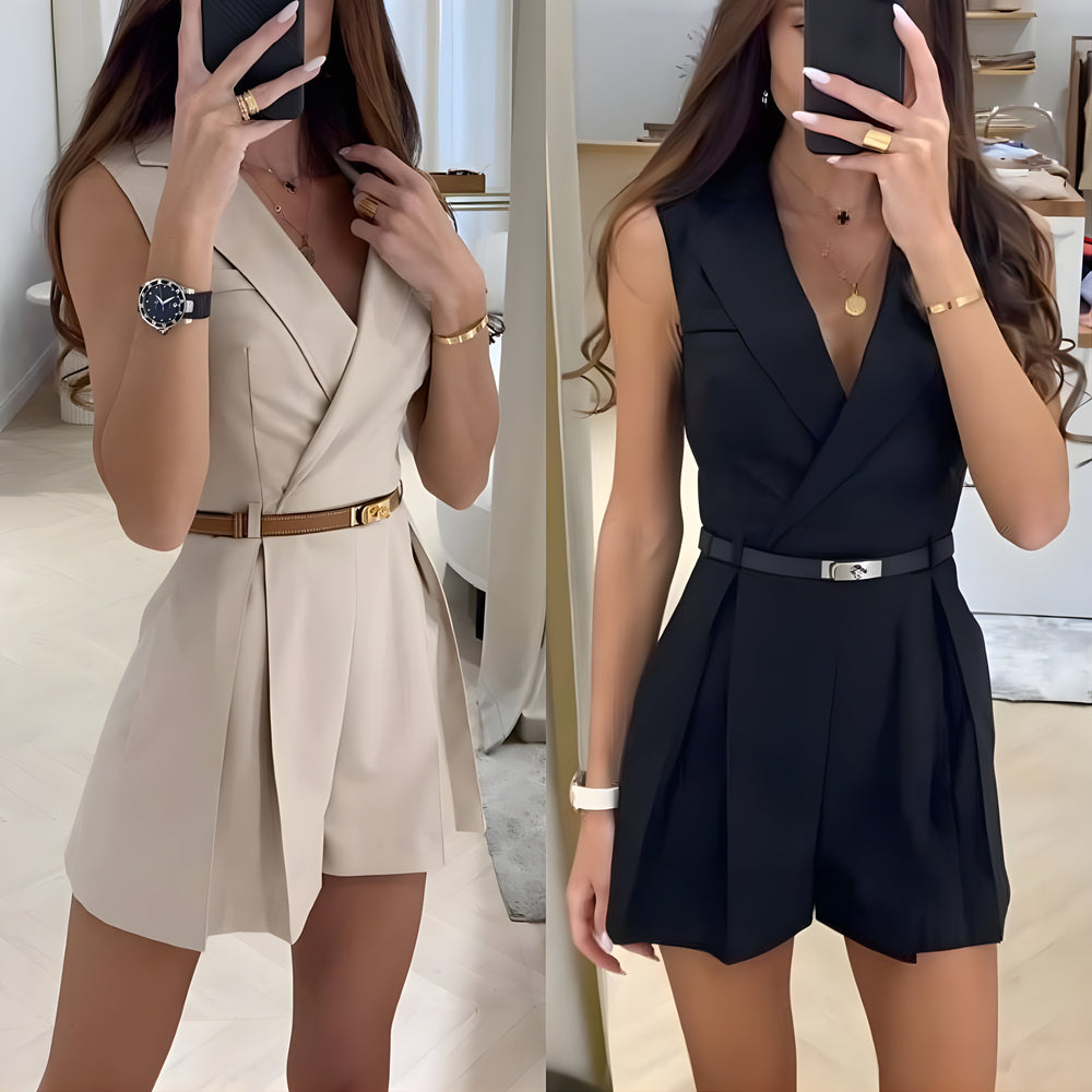 LS | Women Chic Office Romper Lion Style