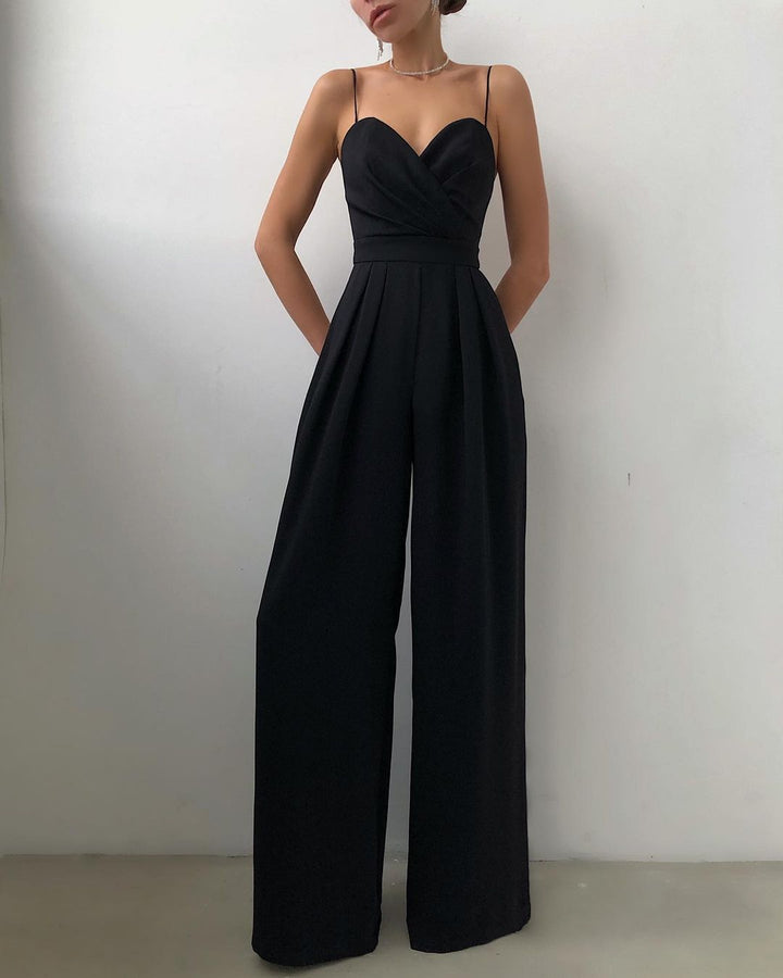 LS | Women Chic Sweetheart Neck Jumpsuit Lion Style