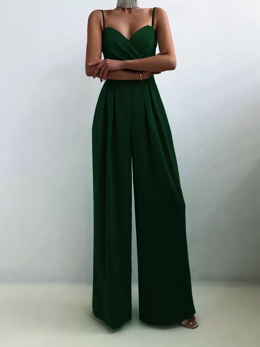 LS | Women Chic Sweetheart Neck Jumpsuit Lion Style