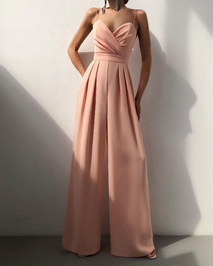 LS | Women Chic Sweetheart Neck Jumpsuit Lion Style