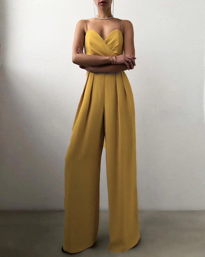 LS | Women Chic Sweetheart Neck Jumpsuit Lion Style