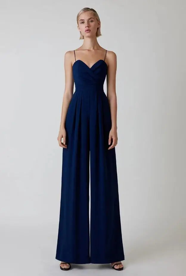 LS | Women Chic Sweetheart Neck Jumpsuit Lion Style
