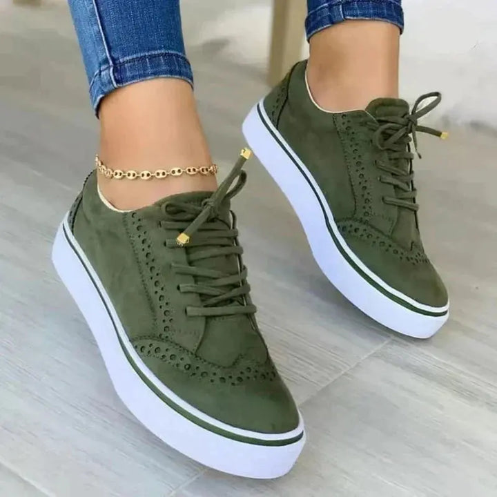 LS | Women Classic Brogue Platform Sneakers Lion Style