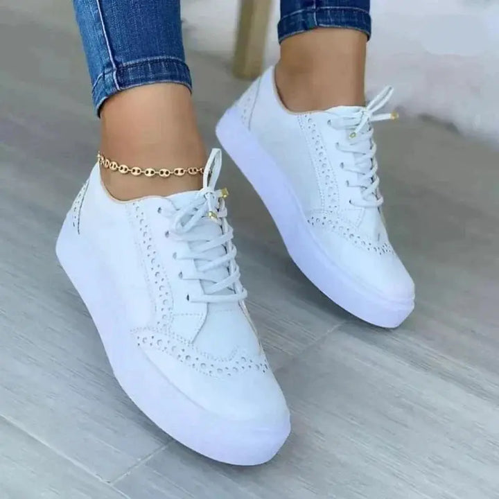 LS | Women Classic Brogue Platform Sneakers Lion Style