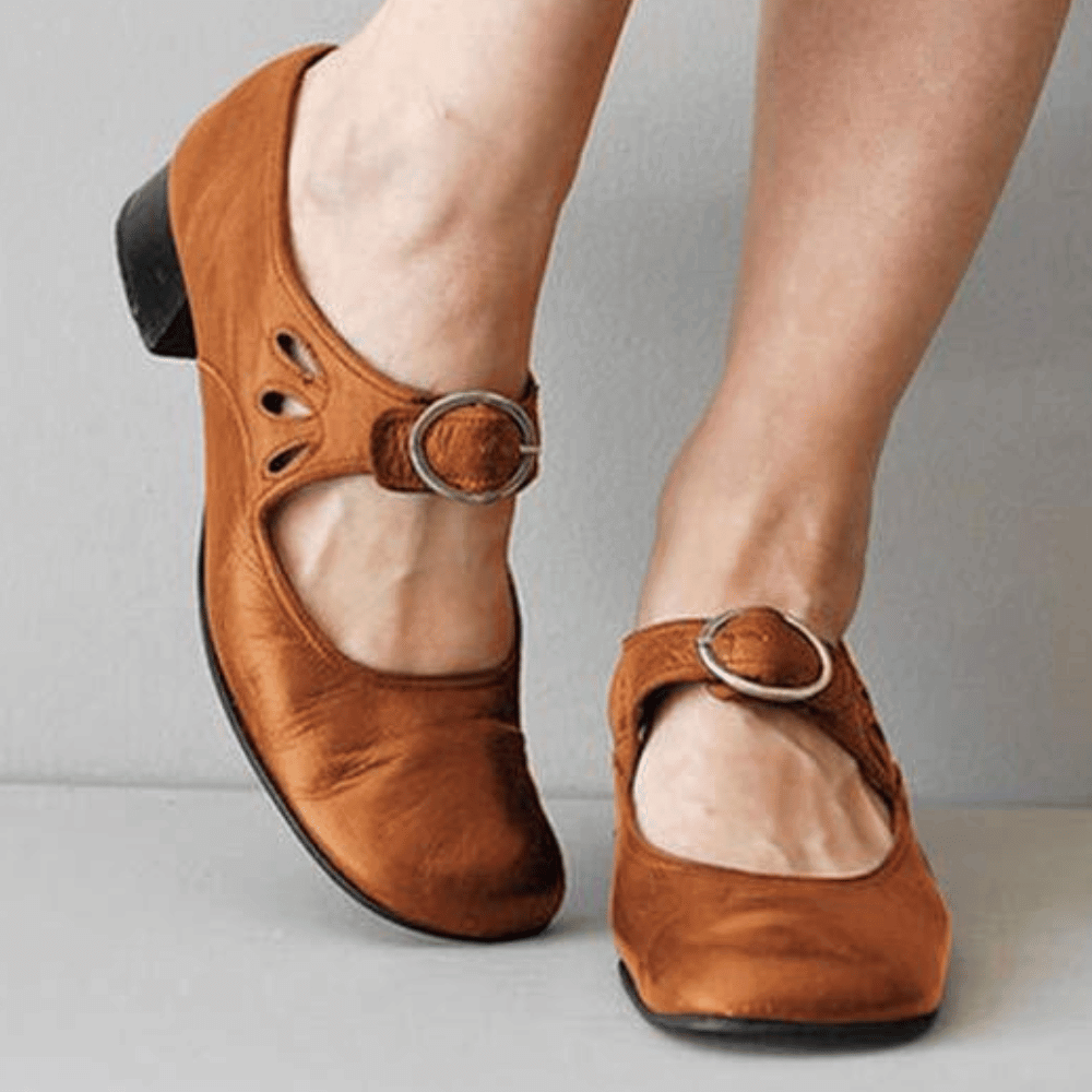 LS | Women Classic Low Heel Orthopedic Shoes Lion Style