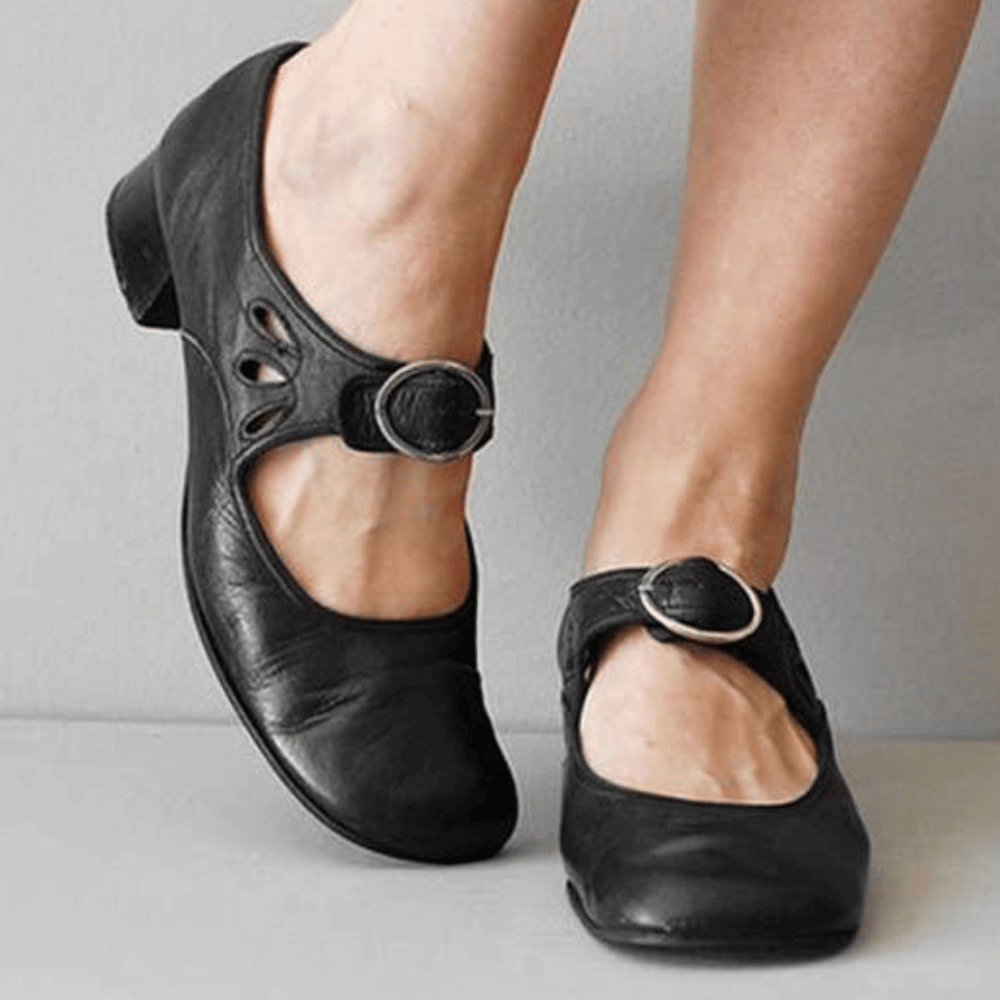 LS | Women Classic Low Heel Orthopedic Shoes Lion Style