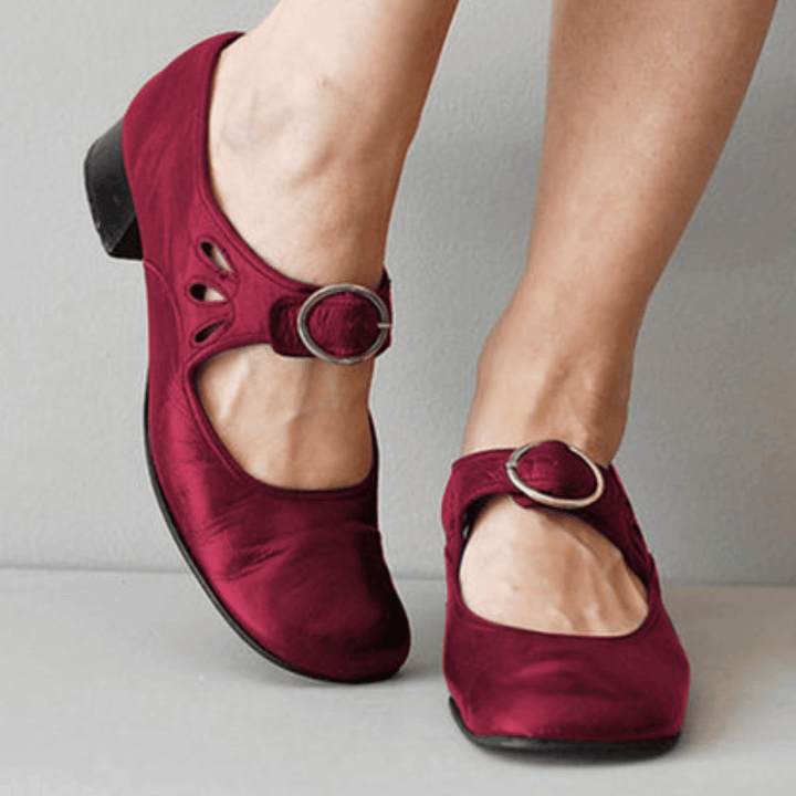 LS | Women Classic Low Heel Orthopedic Shoes Lion Style
