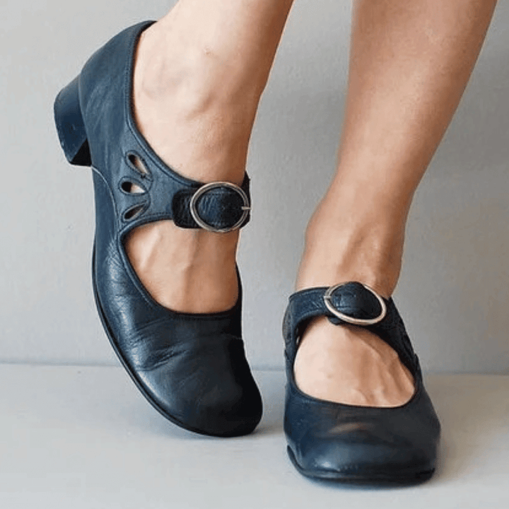 LS | Women Classic Low Heel Orthopedic Shoes Lion Style
