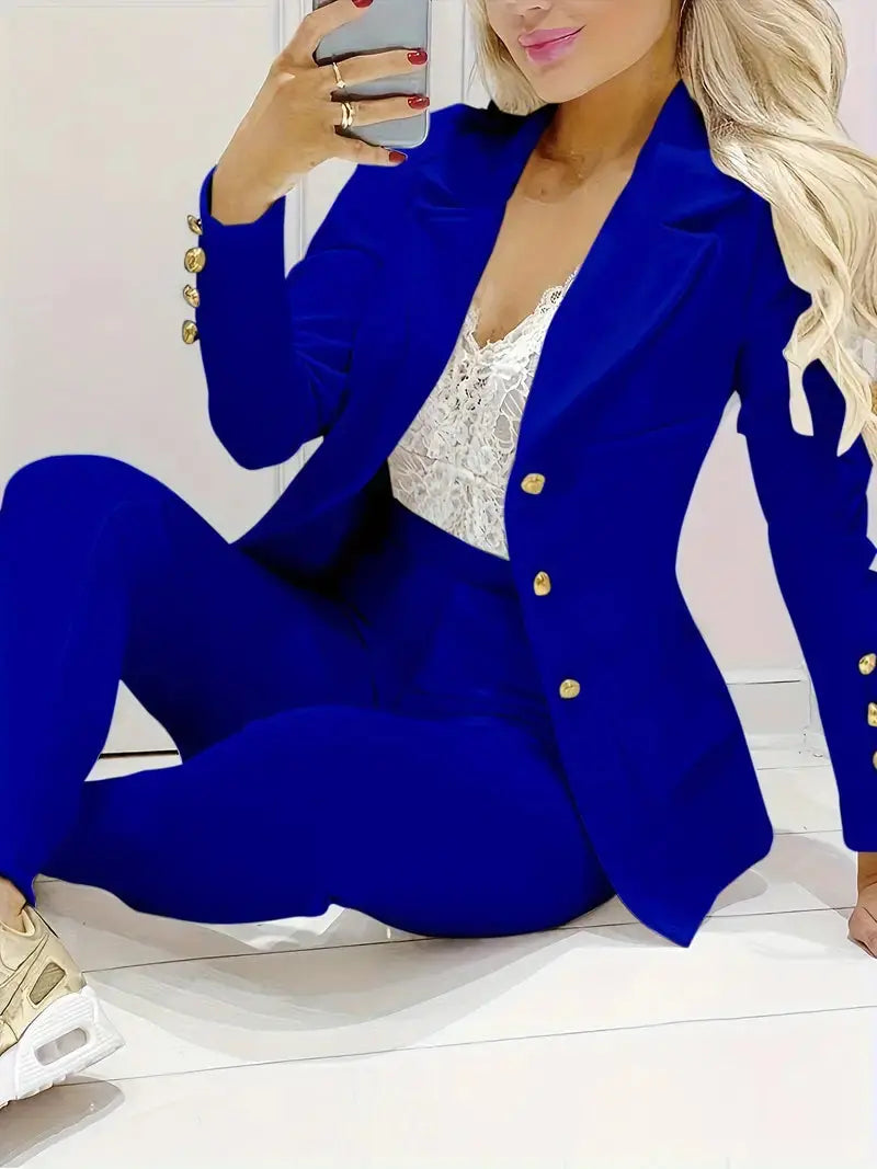 LS | Women Classic Office Blazer Set Lion Style