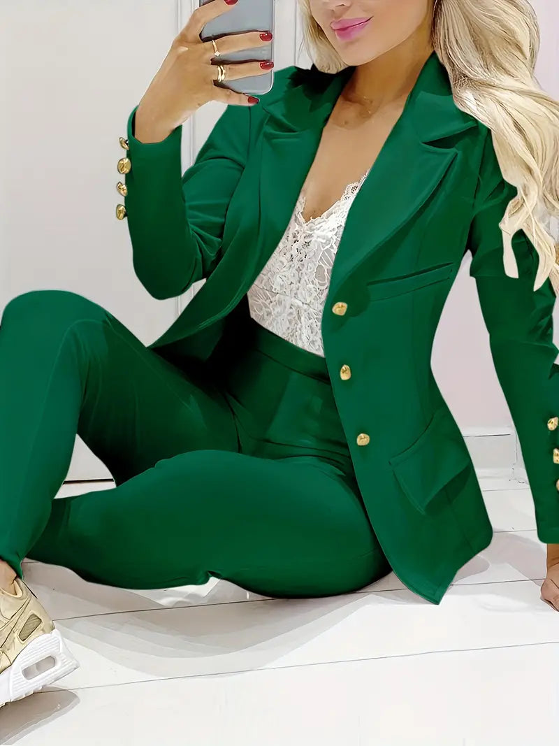 LS | Women Classic Office Blazer Set Lion Style