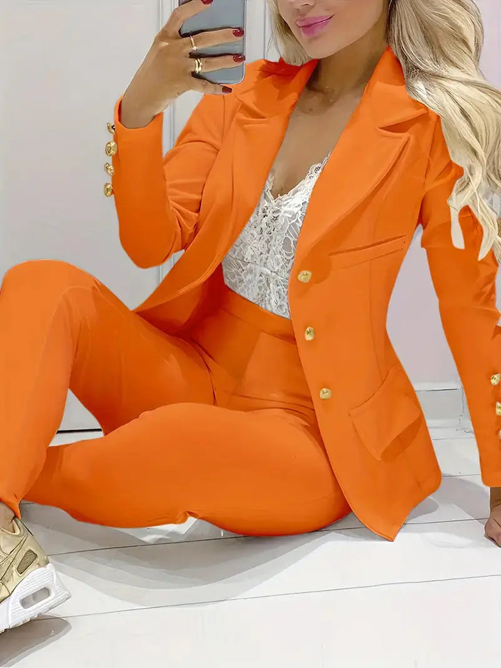 LS | Women Classic Office Blazer Set Lion Style