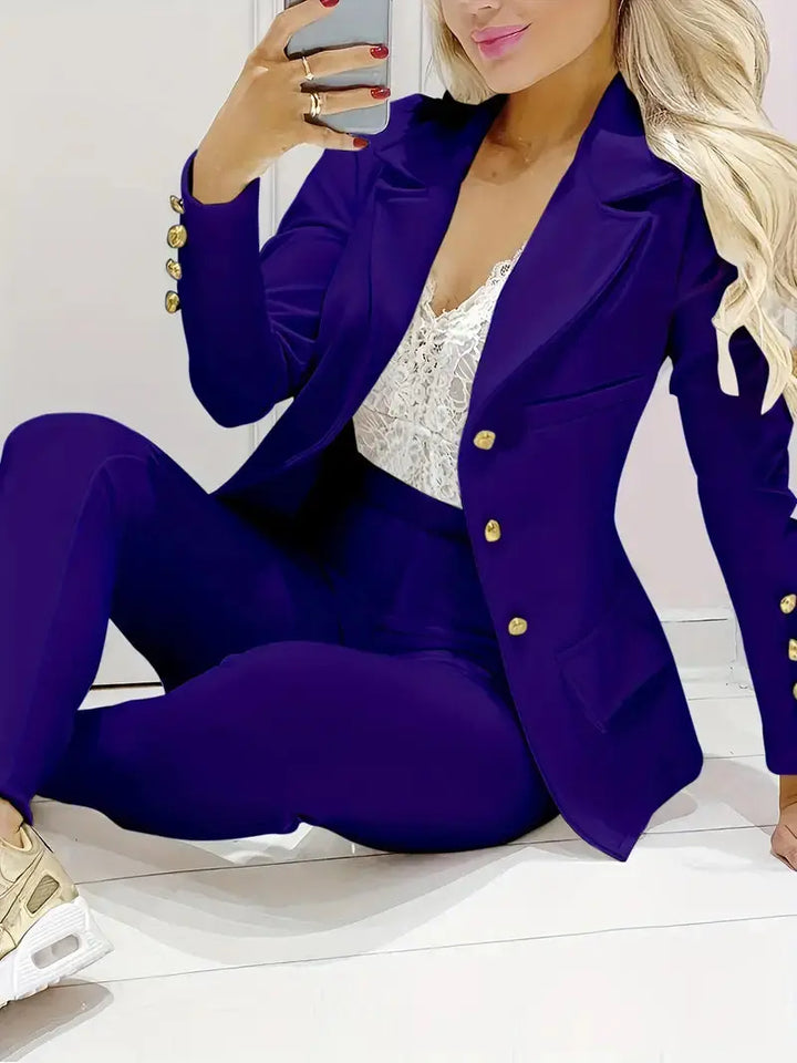 LS | Women Classic Office Blazer Set Lion Style
