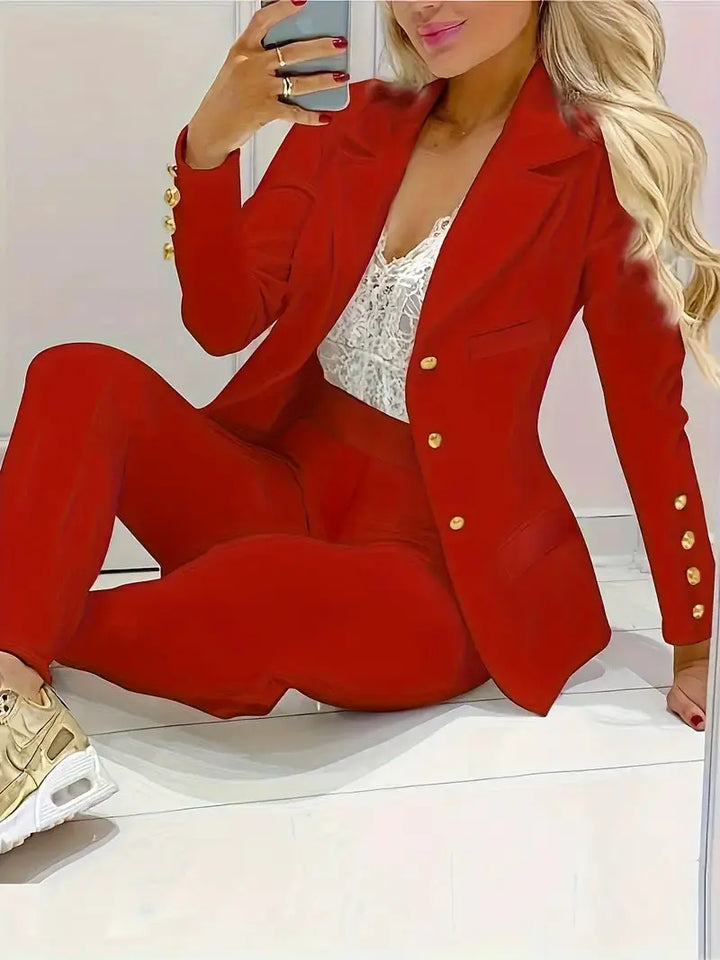 LS | Women Classic Office Blazer Set Lion Style