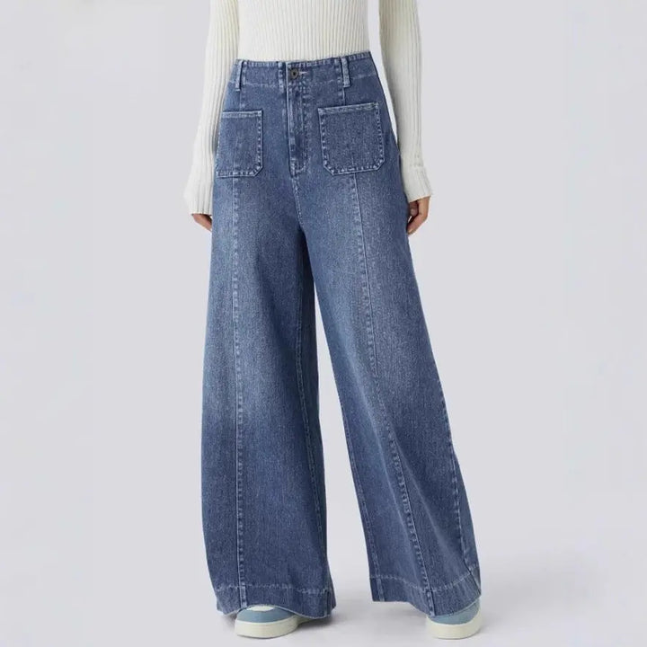 LS | Women Classic Wide Leg Jeans Lion Style