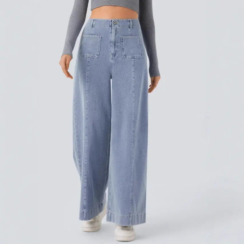 LS | Women Classic Wide Leg Jeans Lion Style