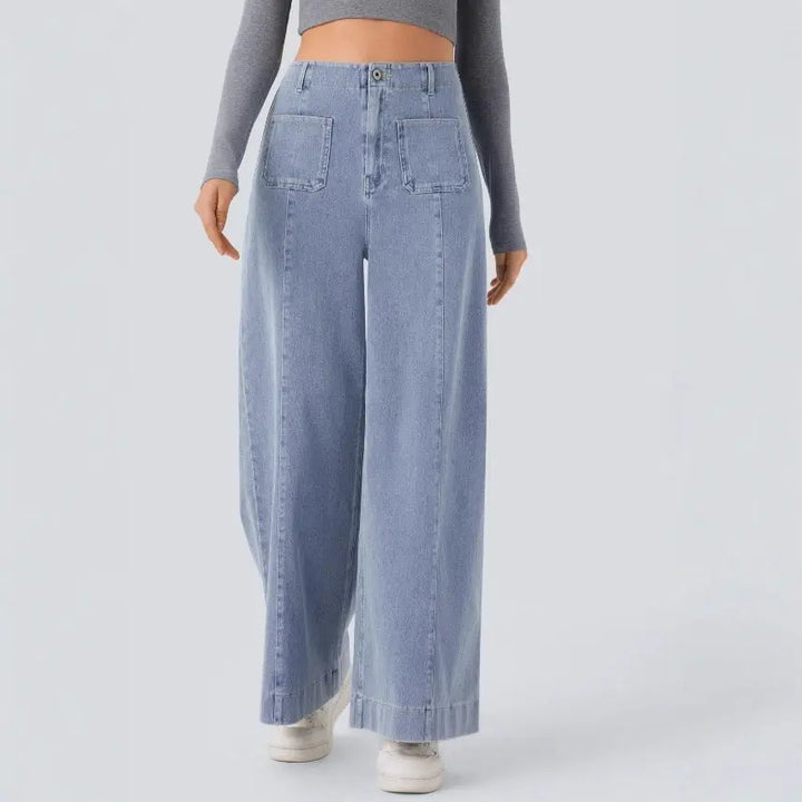 LS | Women Classic Wide Leg Jeans Lion Style