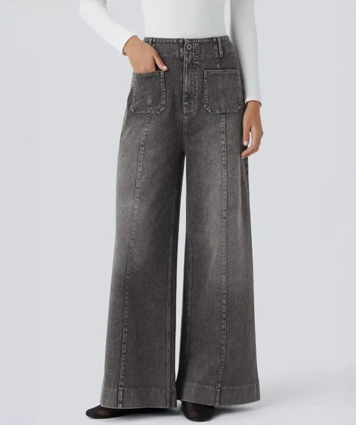 LS | Women Classic Wide Leg Jeans Lion Style
