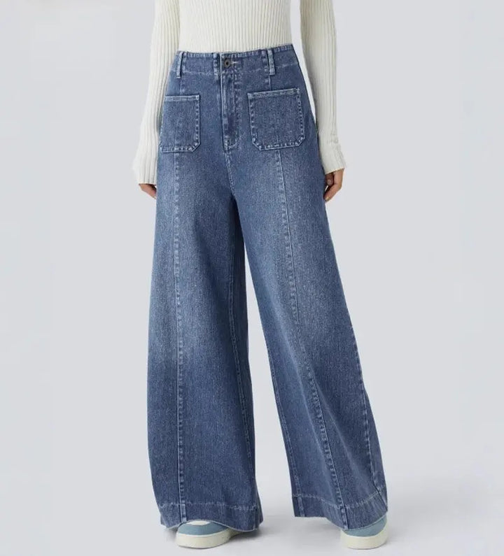 LS | Women Classic Wide Leg Jeans Lion Style