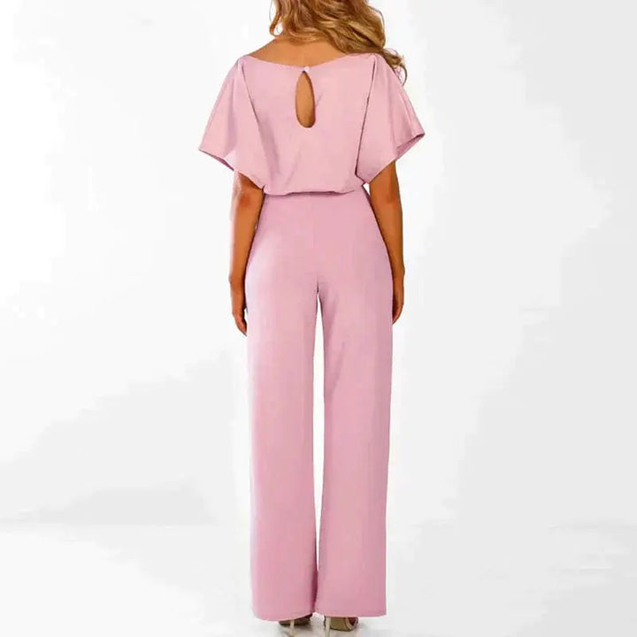 LS | Women Classy Short Sleeve Jumpsuit Lion Style