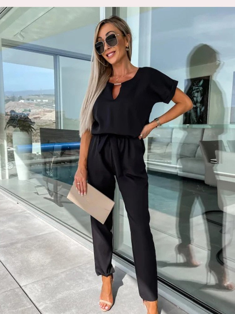 LS | Women Clean Casual Fit Jumpsuit Lion Style