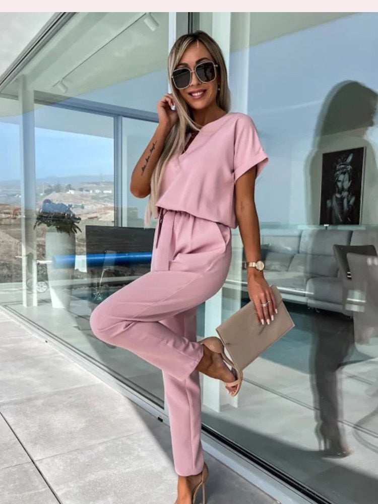 LS | Women Clean Casual Fit Jumpsuit Lion Style