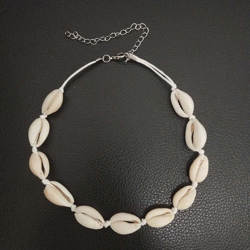 LS | Women Coastal Shell Choker Necklace Lion Style