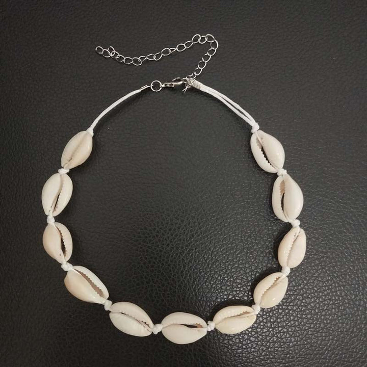 LS | Women Coastal Shell Choker Necklace Lion Style
