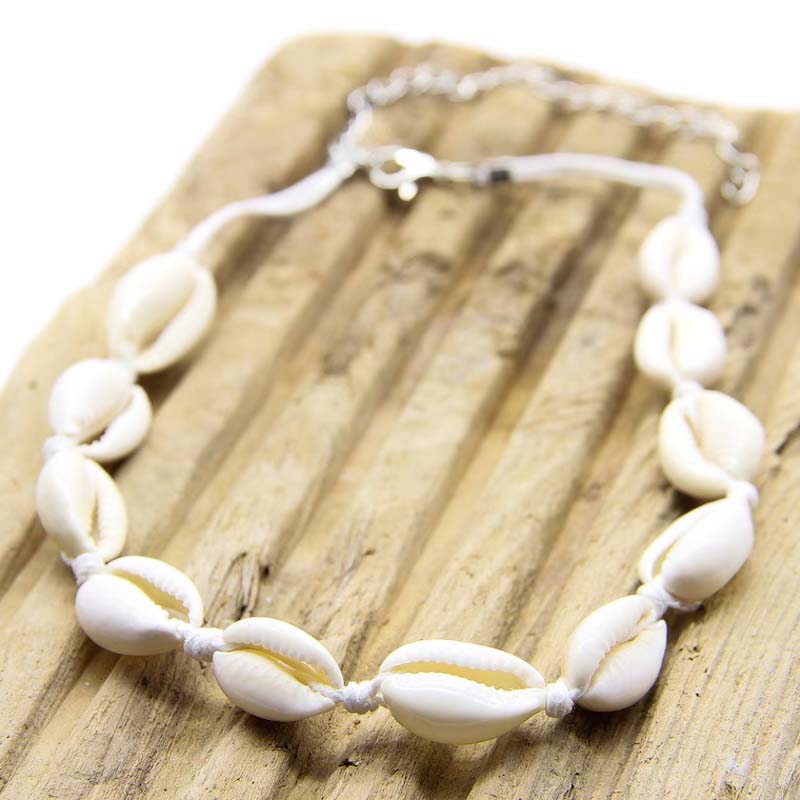 LS | Women Coastal Shell Choker Necklace Lion Style