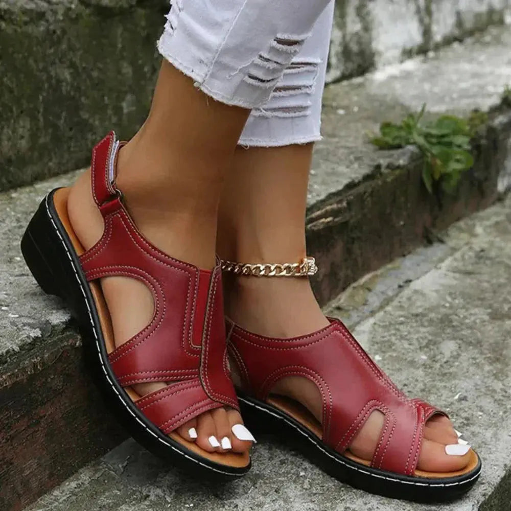 LS | Women Comfort Orthopedic Leather Sandals Lion Style