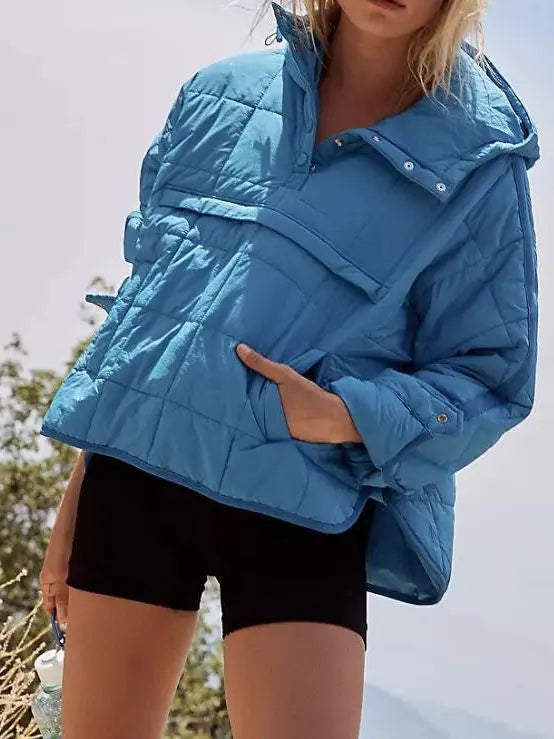 LS | Women Comfortable Quilted Hoodie Jacket Lion Style