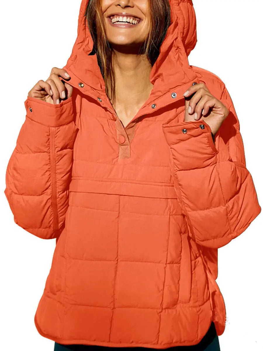 LS | Women Comfortable Quilted Hoodie Jacket Lion Style