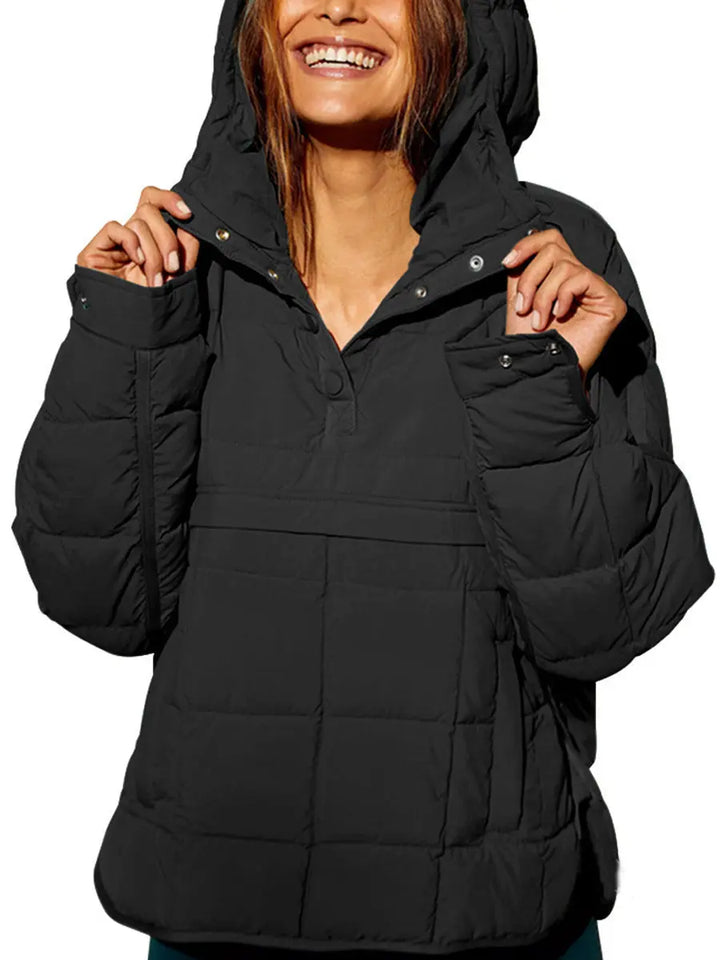 LS | Women Comfortable Quilted Hoodie Jacket Lion Style