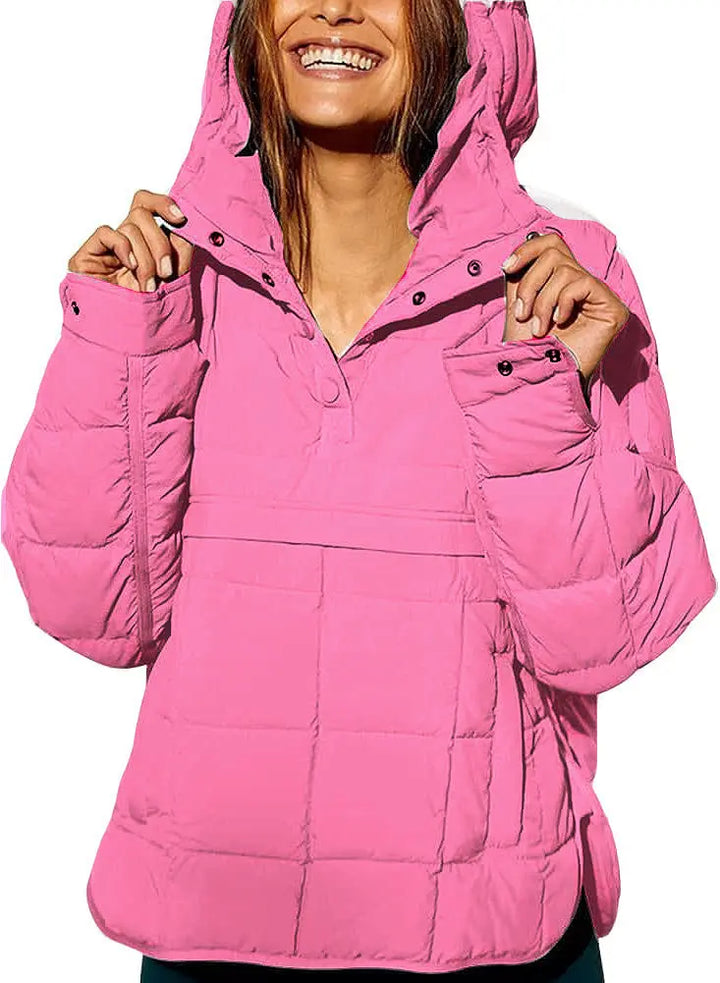 LS | Women Comfortable Quilted Hoodie Jacket Lion Style