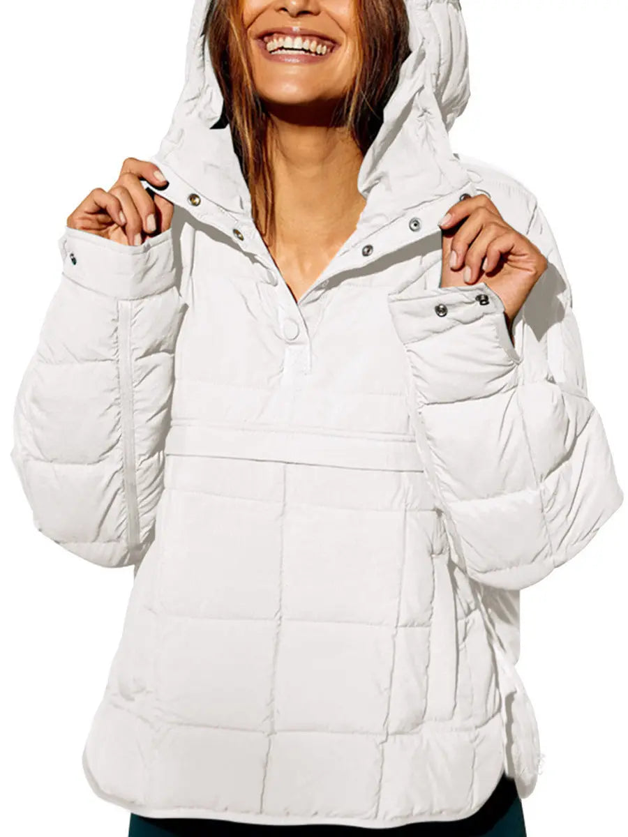 LS | Women Comfortable Quilted Hoodie Jacket Lion Style