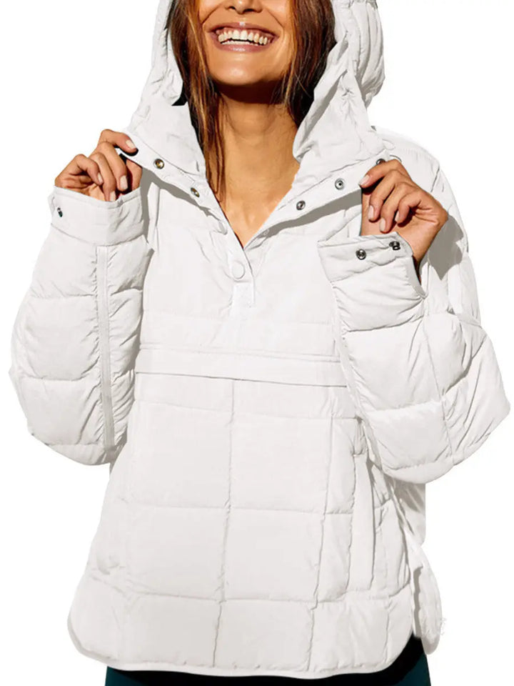 LS | Women Comfortable Quilted Hoodie Jacket Lion Style