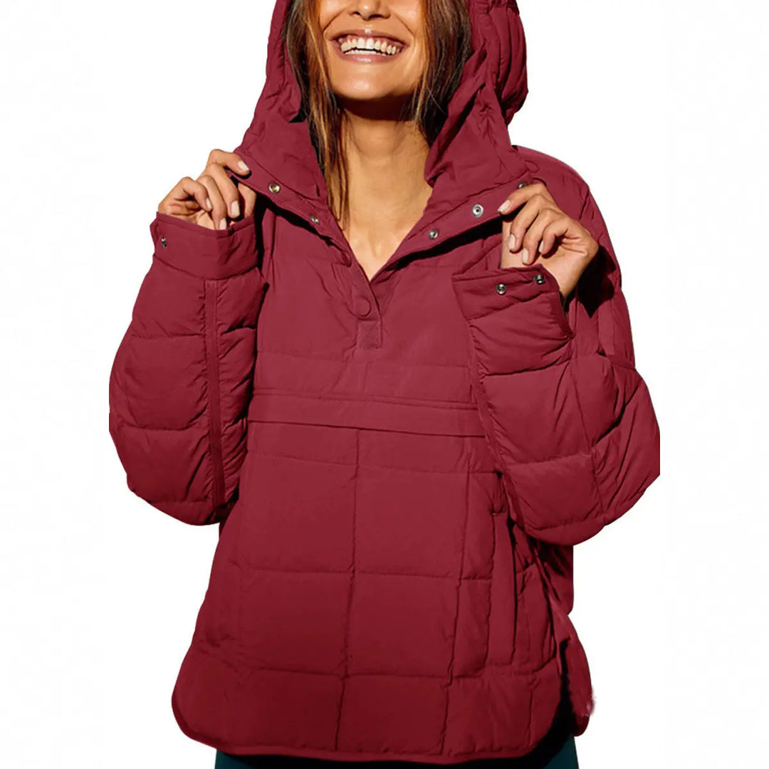 LS | Women Comfortable Quilted Hoodie Jacket Lion Style