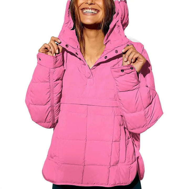 LS | Women Comfortable Quilted Hoodie Jacket Lion Style