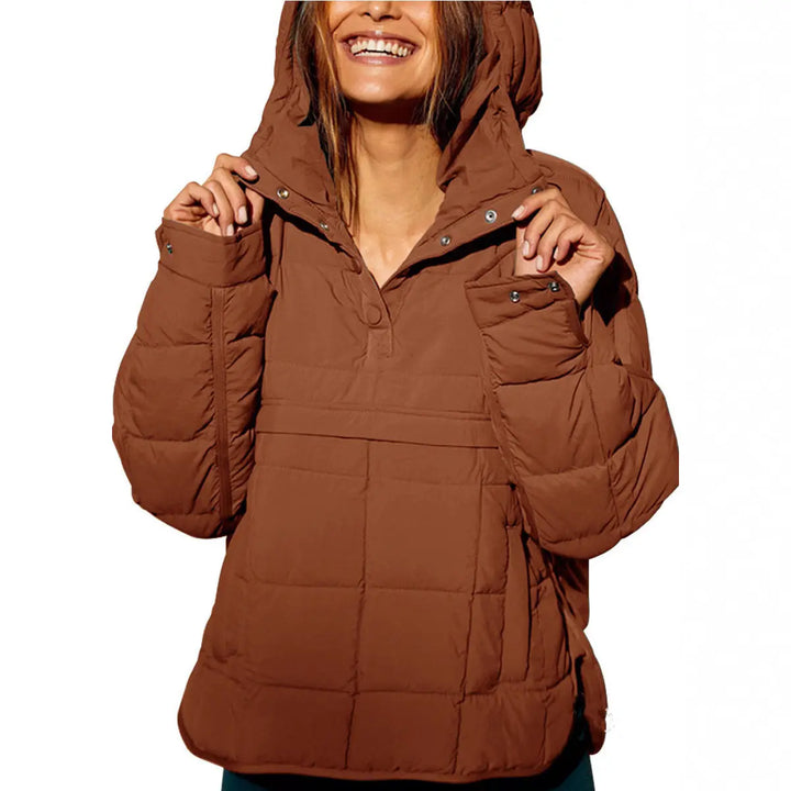 LS | Women Comfortable Quilted Hoodie Jacket Lion Style