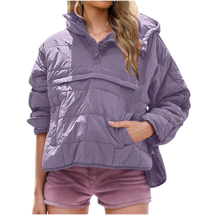 LS | Women Comfortable Quilted Hoodie Jacket Lion Style