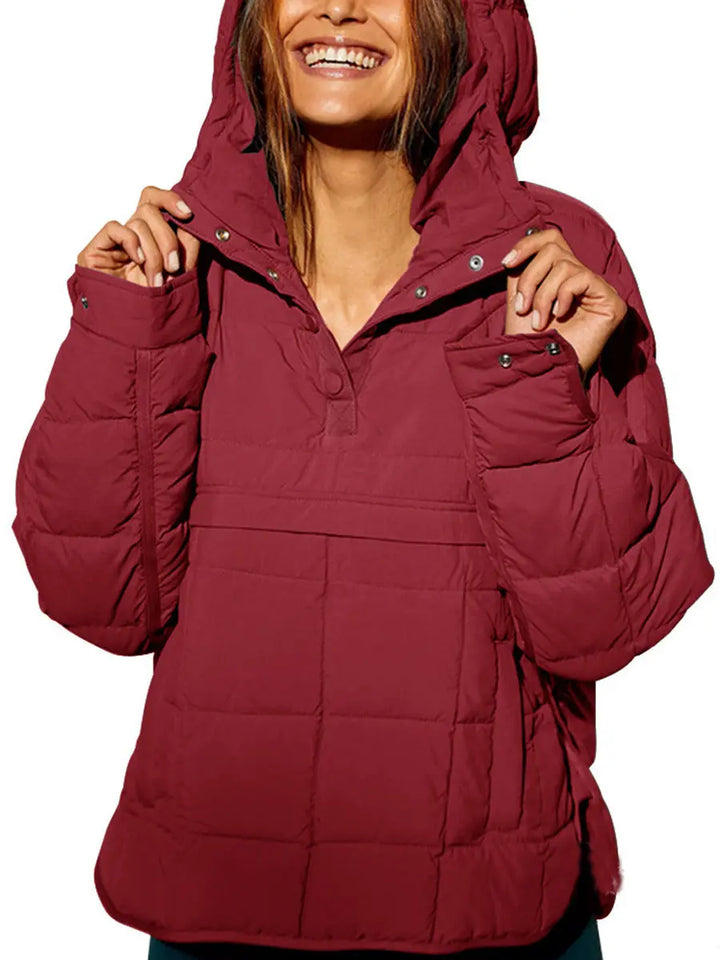 LS | Women Comfortable Quilted Hoodie Jacket Lion Style