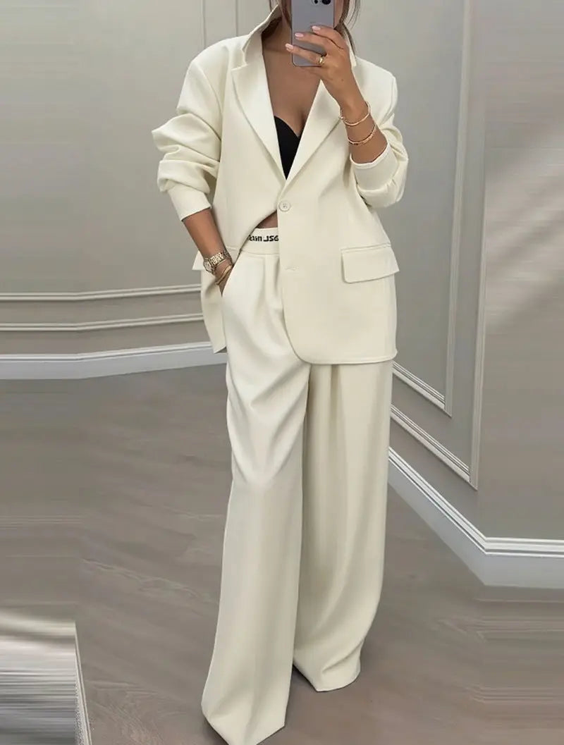 LS | Women Contemporary Blazer Pants Set Lion Style