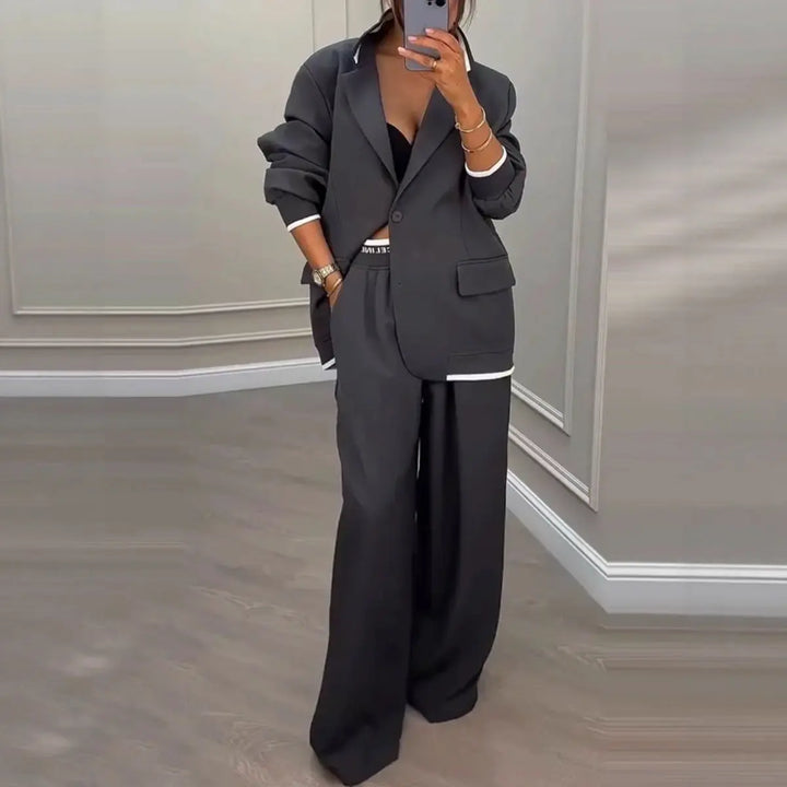 LS | Women Contemporary Blazer Pants Set Lion Style