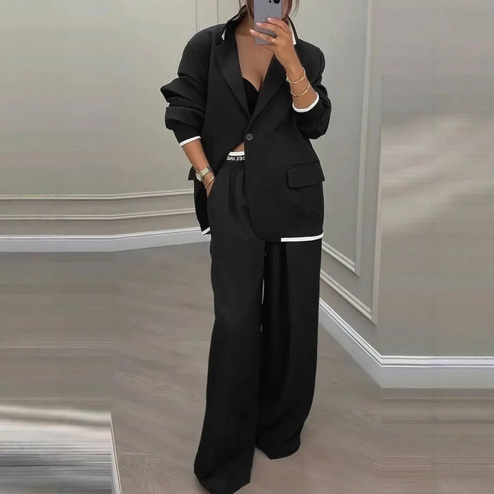 LS | Women Contemporary Blazer Pants Set Lion Style
