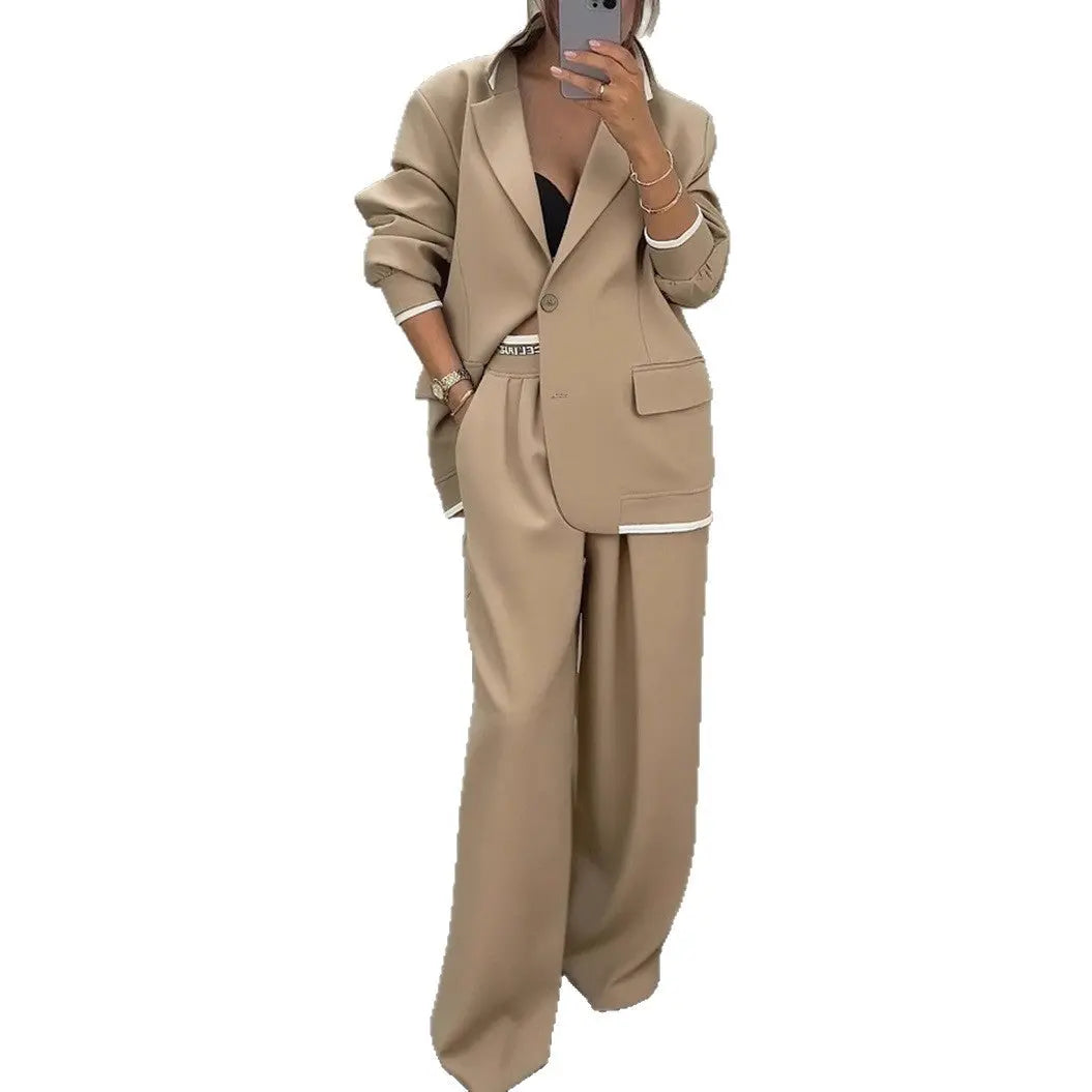 LS | Women Contemporary Blazer Pants Set Lion Style