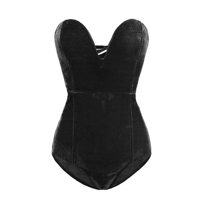 LS | Women Corset Strapless Bodysuit Lion Style