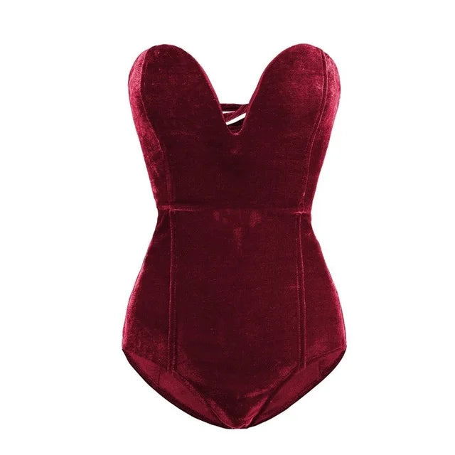 LS | Women Corset Strapless Bodysuit Lion Style